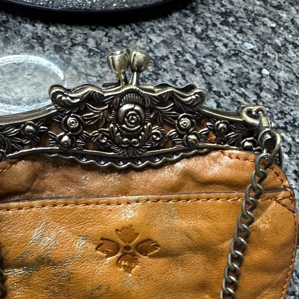 Patricia Nash Provençal Escaoe Beaded Carmonita Small Frame leather Clutch EUC - Picture 14 of 15
